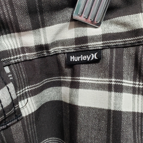 Hurley Phantom Black White Plaid Walking Shorts - Picture 9 of 9
